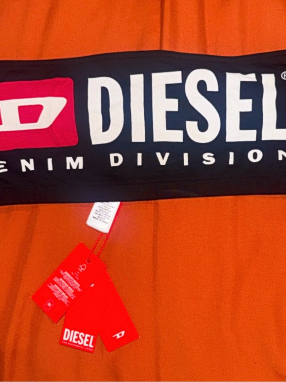 Diesel Black and White Logo Patch
